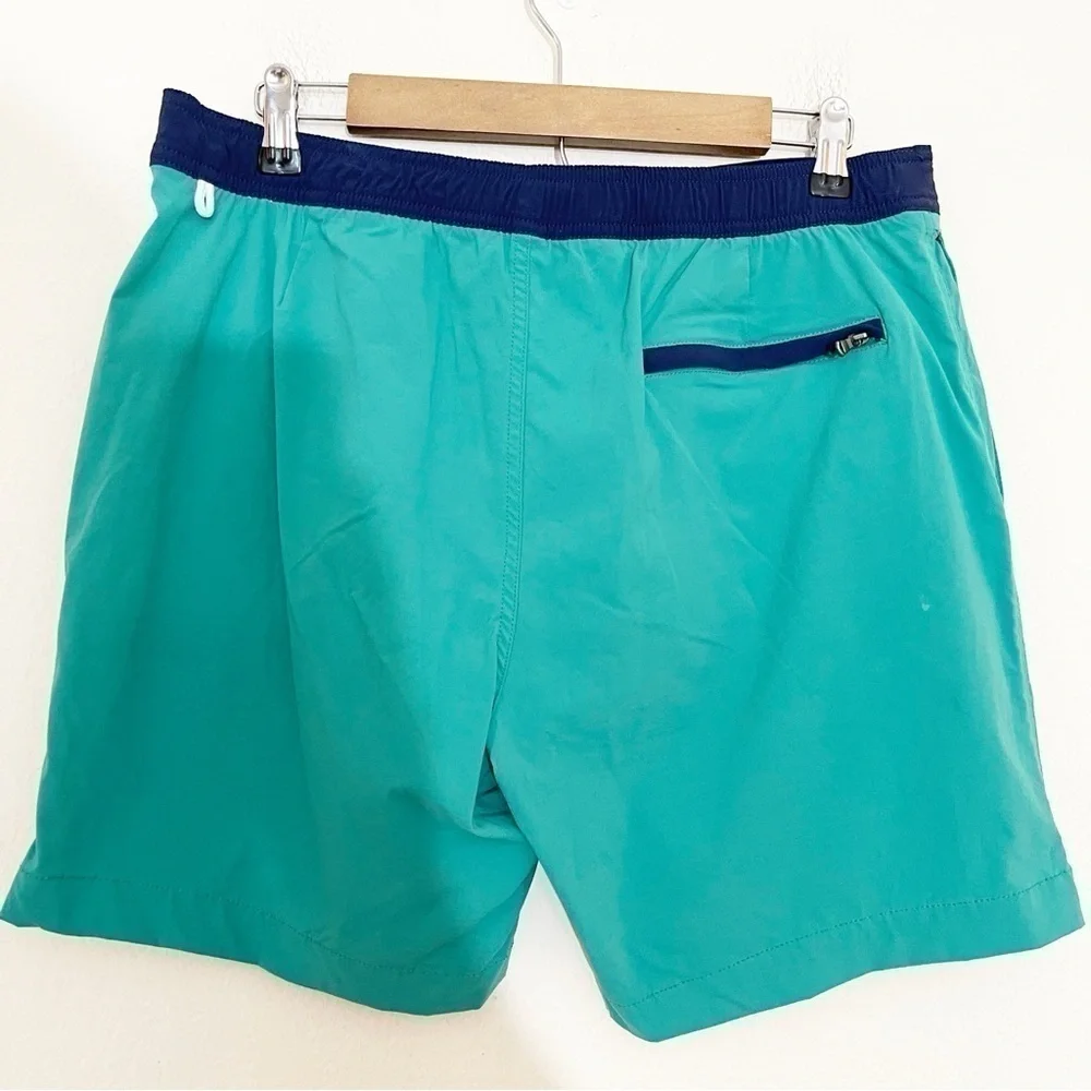 J. Crew Hi-Rise Men Swim Trunk Size 33 Blue Pockets